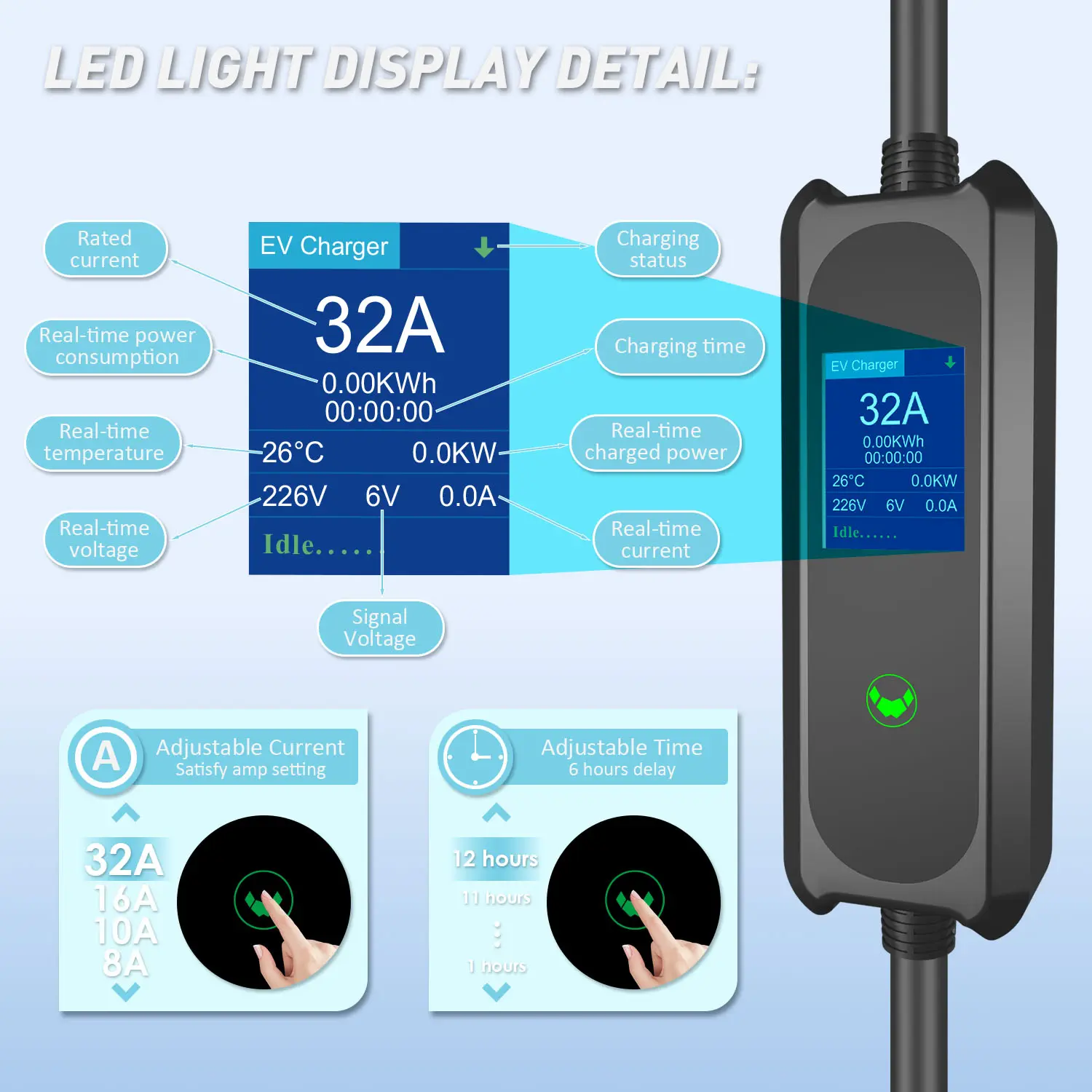 High-Performance Type 1 Portable EV Charger - 3