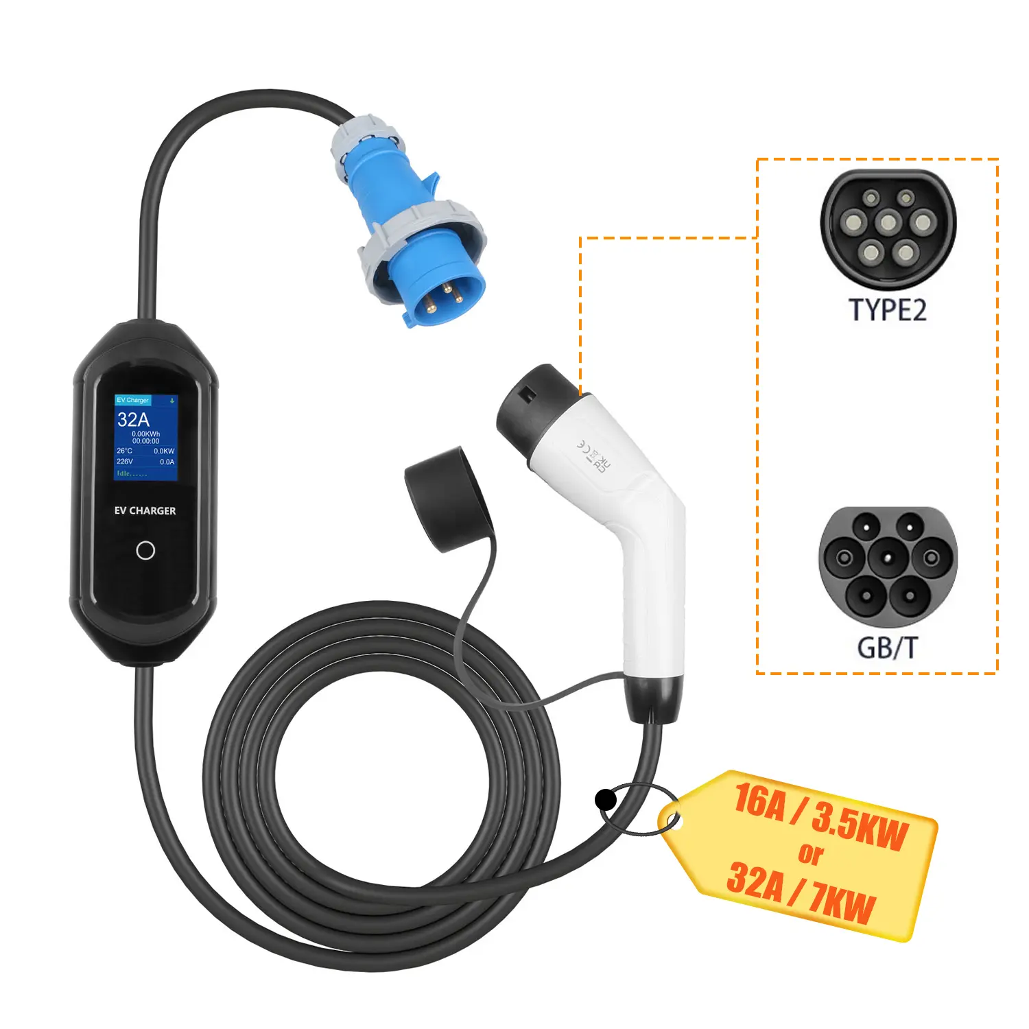 High Speed Charging IP55 CCS2 to Tesla EV Charging Adapter (7)63z