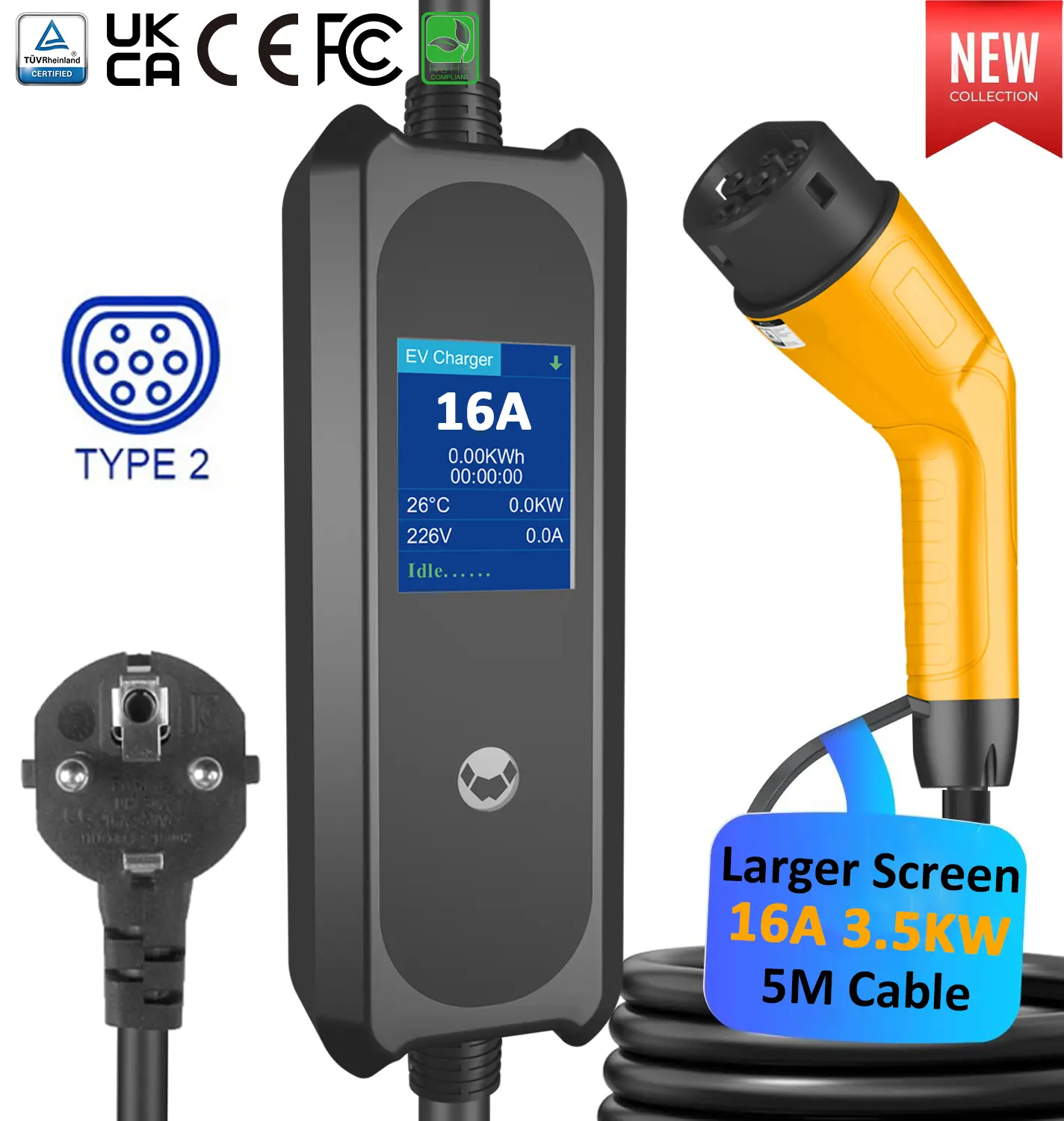 Type 2 Portable EV Charger – Fashionable New Colors