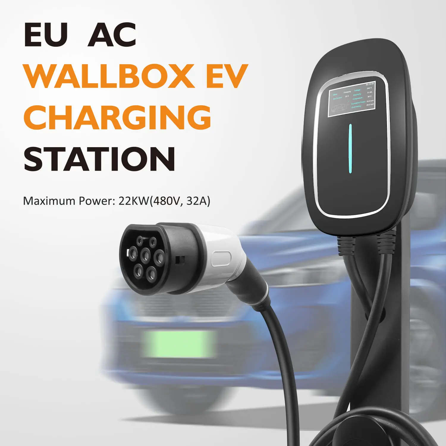 Premium Wall-Mounted EV Charging Station for Electric Vehicles (4)92i